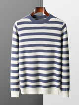 Ellis&Carter O-neck Striped Wool Pullover