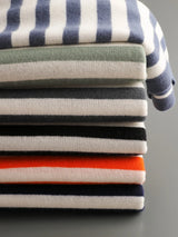 Ellis&Carter O-neck Striped Wool Pullover