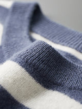 Ellis&Carter O-neck Striped Wool Pullover