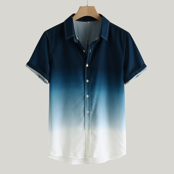 Camisa Gradient Loose Male Shirt