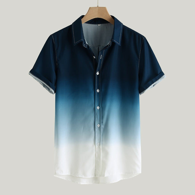 Camisa Gradient Loose Male Shirt